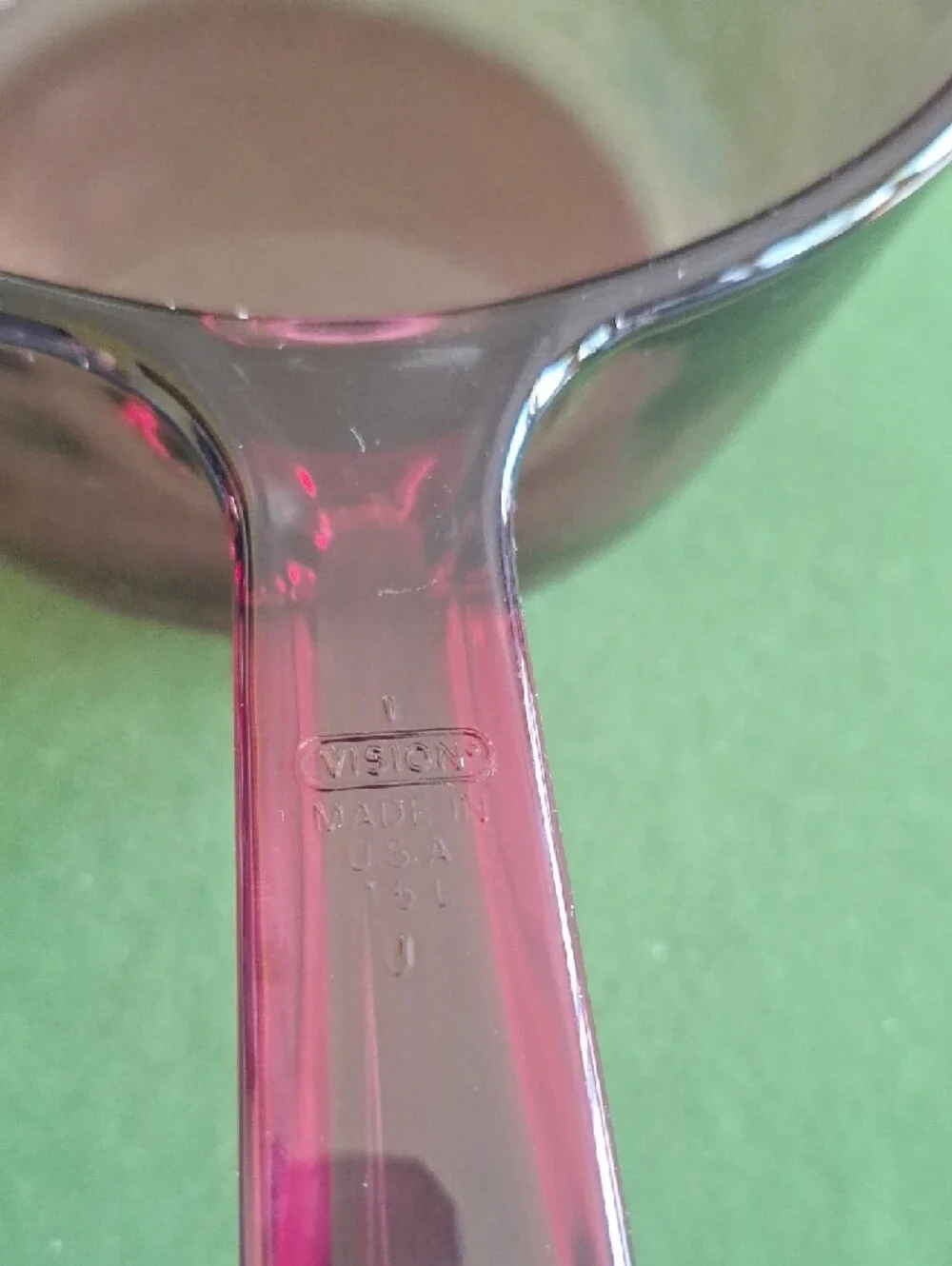 Vision Purple Glass Saucepan with Lid - Elegant Heat-Resistant Cookware